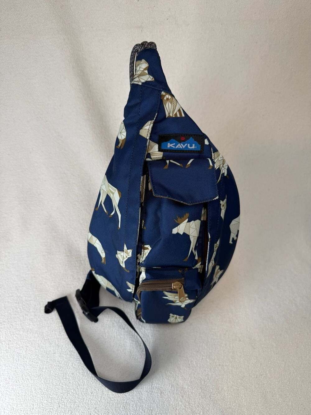 KAVU Rope Sling Crossbody Bag in Origami Animal Print